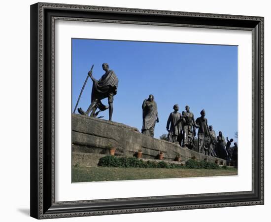 Mahatma Gandhi, the Eleven Statues, Delhi, India-John Henry Claude Wilson-Framed Photographic Print