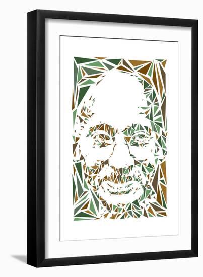 Mahatma Gandhi-Cristian Mielu-Framed Art Print