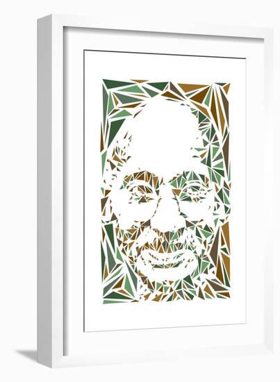 Mahatma Gandhi-Cristian Mielu-Framed Art Print