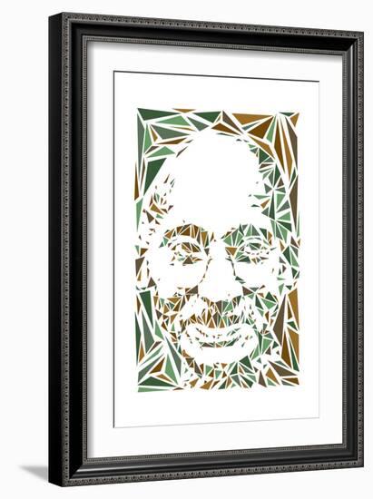 Mahatma Gandhi-Cristian Mielu-Framed Art Print