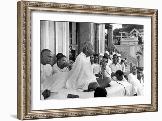 Mahatma Mohandas Karamchand Gandhi (1869-1948) Indian Politician and Nationalist Leader-null-Framed Photo