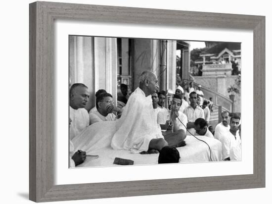 Mahatma Mohandas Karamchand Gandhi (1869-1948) Indian Politician and Nationalist Leader-null-Framed Photo