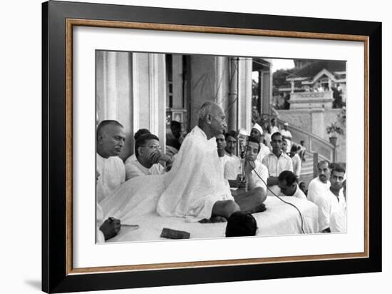 Mahatma Mohandas Karamchand Gandhi (1869-1948) Indian Politician and Nationalist Leader-null-Framed Photo