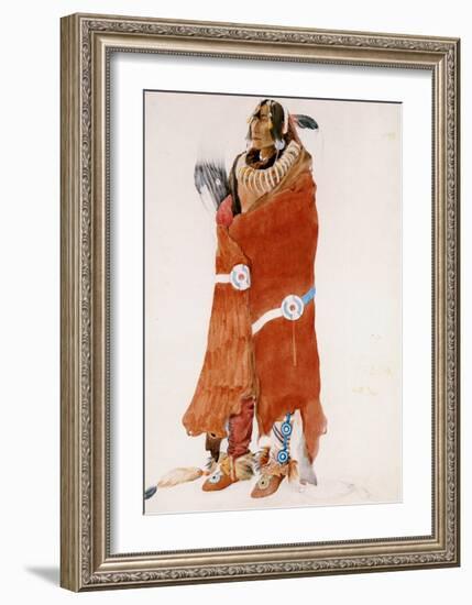 Mahchsi-Karehde, Mandan Man-Karl Bodmer-Framed Art Print