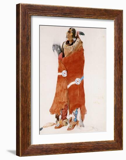 Mahchsi-Karehde, Mandan Man-Karl Bodmer-Framed Art Print