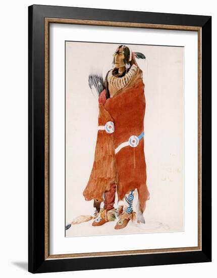 Mahchsi-Karehde, Mandan Man-Karl Bodmer-Framed Art Print