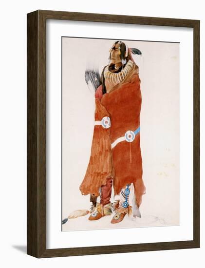 Mahchsi-Karehde, Mandan Man-Karl Bodmer-Framed Art Print