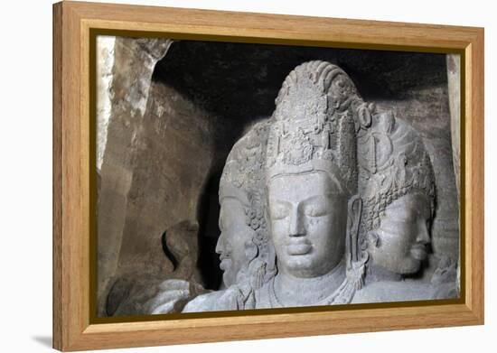 Mahesamurti of Elephant Island Caves, Mumbai, India-Kymri Wilt-Framed Premier Image Canvas