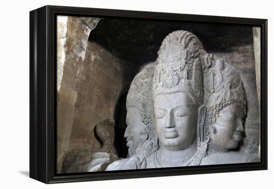 Mahesamurti of Elephant Island Caves, Mumbai, India-Kymri Wilt-Framed Premier Image Canvas