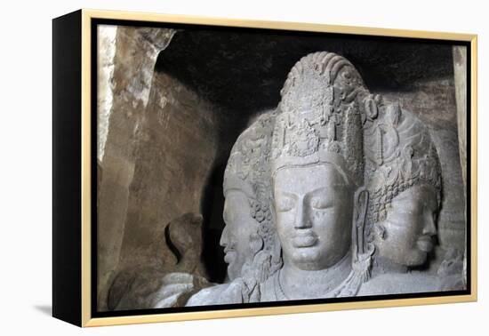 Mahesamurti of Elephant Island Caves, Mumbai, India-Kymri Wilt-Framed Premier Image Canvas