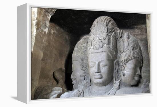 Mahesamurti of Elephant Island Caves, Mumbai, India-Kymri Wilt-Framed Premier Image Canvas