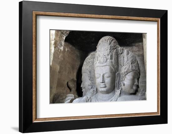 Mahesamurti of Elephant Island Caves, Mumbai, India-Kymri Wilt-Framed Photographic Print