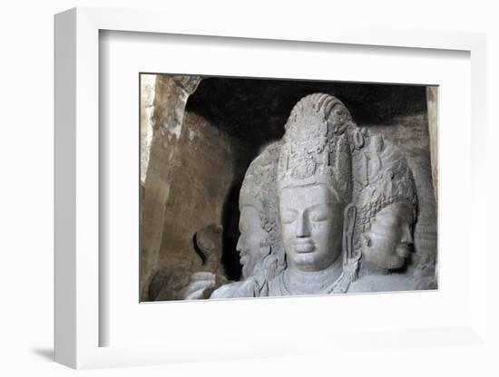 Mahesamurti of Elephant Island Caves, Mumbai, India-Kymri Wilt-Framed Photographic Print