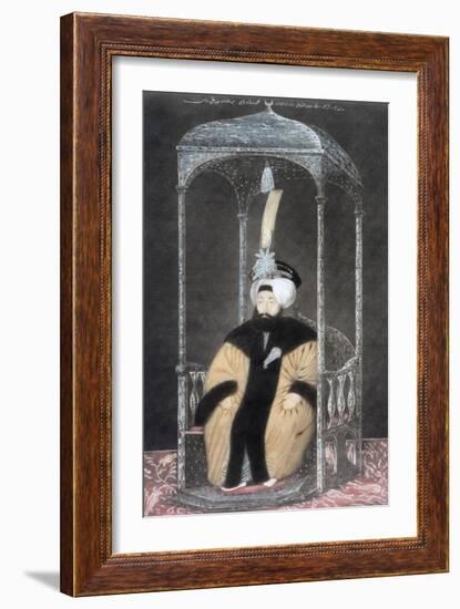 Mahmud II, Ottoman Emperor, 1808-John Young-Framed Giclee Print