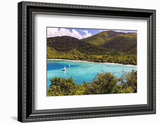 Maho Bay, Virgin Island National Park, St John, USVI-George Oze-Framed Photographic Print