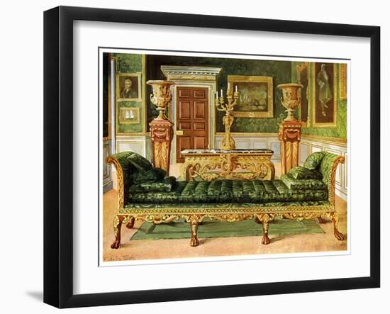 Mahogany and Gilt Georgian Suite, Longford Castle, Wiltshire, 1911-1912-Edwin Foley-Framed Giclee Print