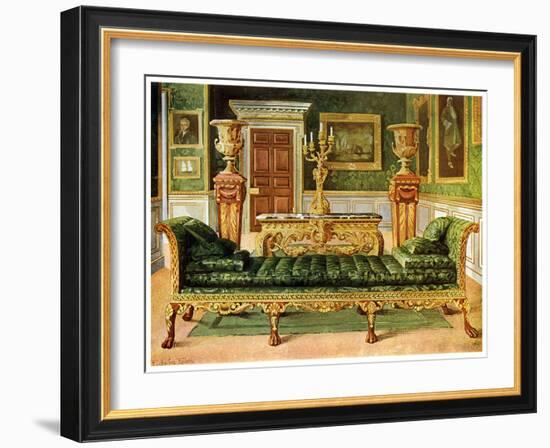 Mahogany and Gilt Georgian Suite, Longford Castle, Wiltshire, 1911-1912-Edwin Foley-Framed Giclee Print