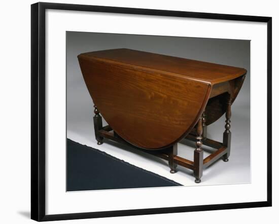 Mahogany Gateleg Table, Closed, United Kingdom-null-Framed Giclee Print