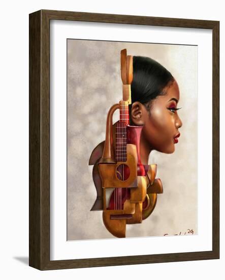 Mahogany Strings-Salaam Muhammad-Framed Art Print