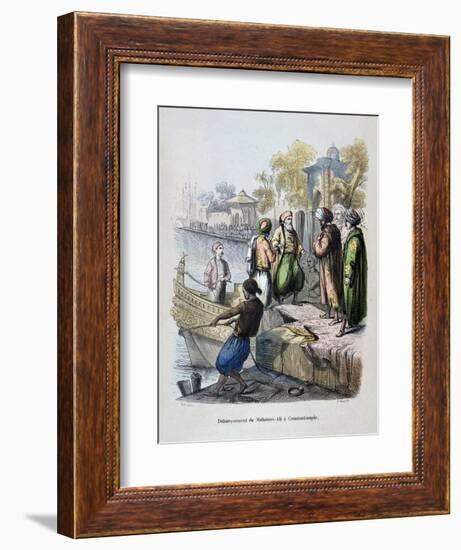 Mahomet Ali Arriving in Constantinople, C1847-Jean Adolphe Beauce-Framed Giclee Print