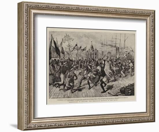 Mahometans in England, the Mohurrum Festival at the Docks-null-Framed Giclee Print