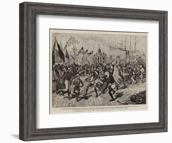 Mahometans in England, the Mohurrum Festival at the Docks-null-Framed Giclee Print