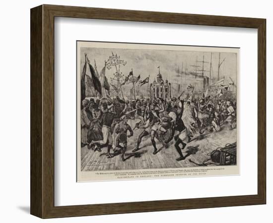Mahometans in England, the Mohurrum Festival at the Docks-null-Framed Giclee Print