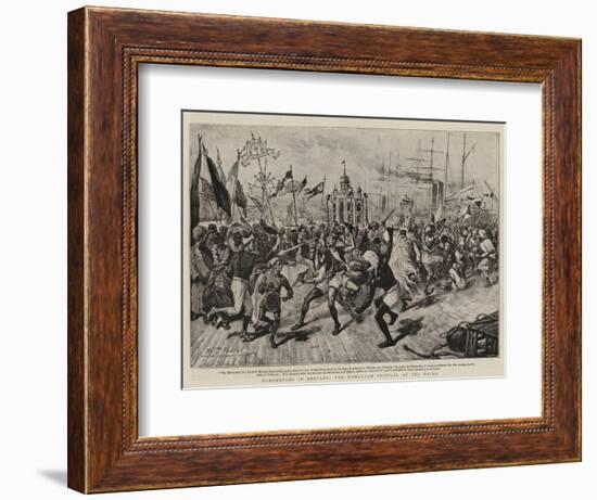 Mahometans in England, the Mohurrum Festival at the Docks-null-Framed Giclee Print