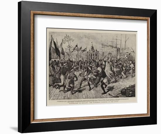 Mahometans in England, the Mohurrum Festival at the Docks-null-Framed Giclee Print