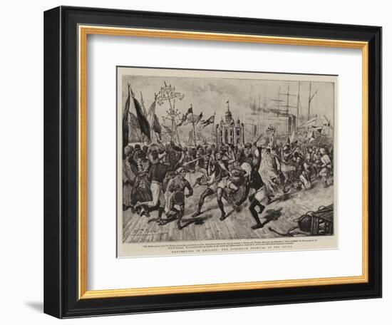 Mahometans in England, the Mohurrum Festival at the Docks-null-Framed Giclee Print