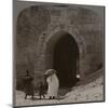 'Mahommedan women entering Jerusalem by Herod's Gate', c1900-Unknown-Mounted Photographic Print