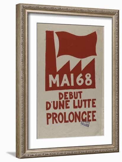 Mai 68 début d'une lutte prolongée-null-Framed Giclee Print