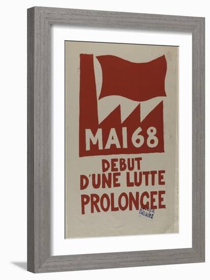 Mai 68 début d'une lutte prolongée-null-Framed Giclee Print