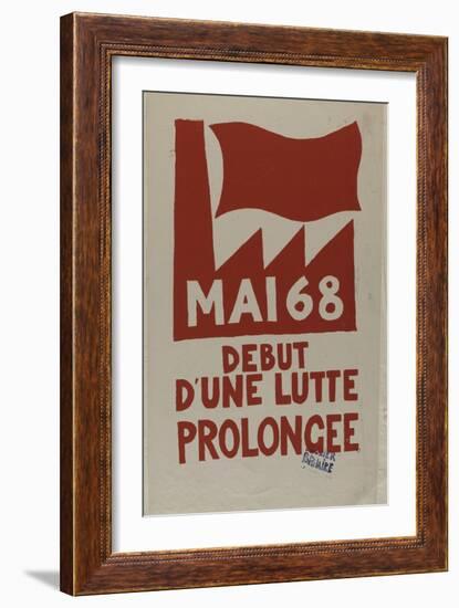 Mai 68 début d'une lutte prolongée-null-Framed Giclee Print