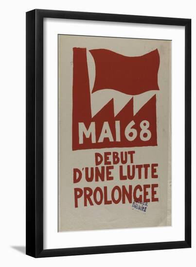 Mai 68 début d'une lutte prolongée-null-Framed Giclee Print