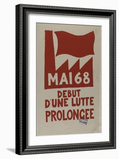 Mai 68 début d'une lutte prolongée-null-Framed Giclee Print