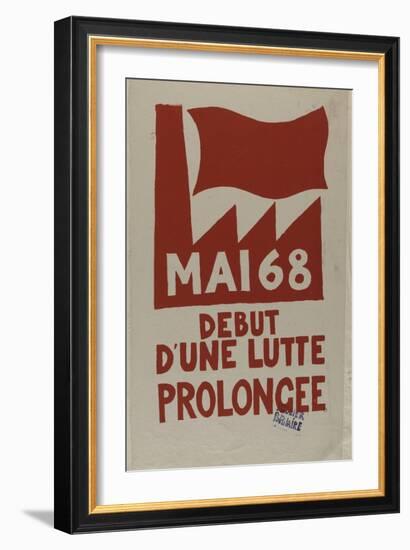 Mai 68 début d'une lutte prolongée-null-Framed Giclee Print