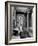 Maid Cleaning Ambassador Laurence A. Steinhardt's Residence Bathroom-Nat Farbman-Framed Photographic Print