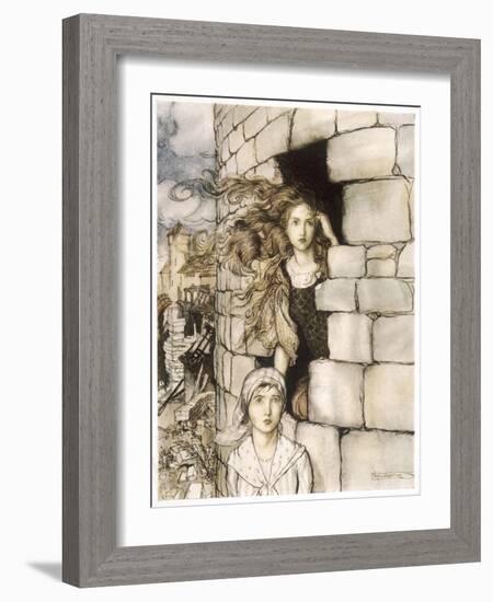 Maid Maleen, Rackham-Arthur Rackham-Framed Art Print