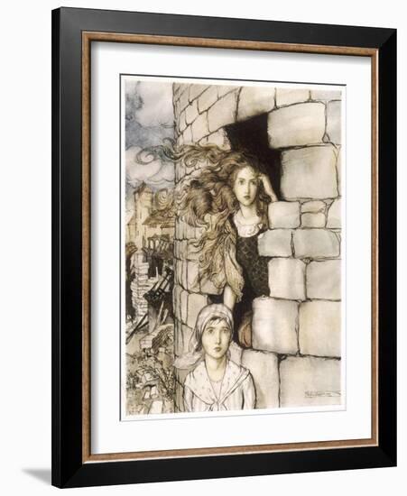 Maid Maleen, Rackham-Arthur Rackham-Framed Art Print