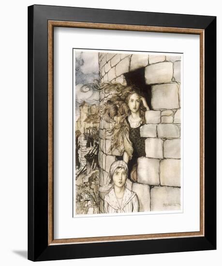 Maid Maleen, Rackham-Arthur Rackham-Framed Art Print