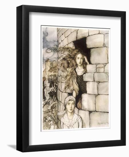 Maid Maleen, Rackham-Arthur Rackham-Framed Art Print