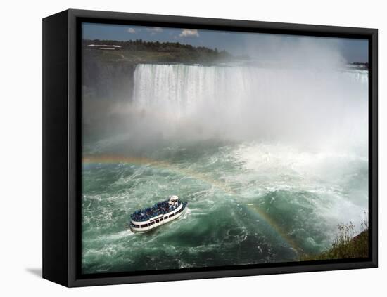 Maid of the Mist Boat Ride, at the Base of Niagara Falls, Canadian Side, Ontario, Canada-Ethel Davies-Framed Premier Image Canvas