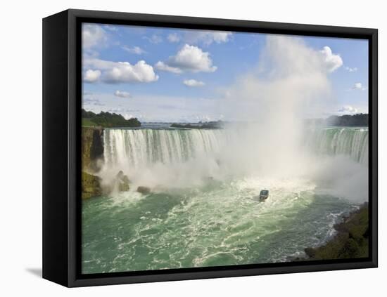 Maid of the Mist Tour Boat under the Horseshoe Falls Waterfall at Niagara Falls, Ontario, Canada-Neale Clarke-Framed Premier Image Canvas