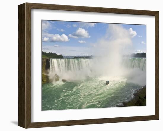 Maid of the Mist Tour Boat under the Horseshoe Falls Waterfall at Niagara Falls, Ontario, Canada-Neale Clarke-Framed Photographic Print