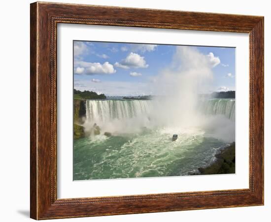 Maid of the Mist Tour Boat under the Horseshoe Falls Waterfall at Niagara Falls, Ontario, Canada-Neale Clarke-Framed Photographic Print