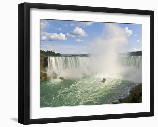 Maid of the Mist Tour Boat under the Horseshoe Falls Waterfall at Niagara Falls, Ontario, Canada-Neale Clarke-Framed Photographic Print