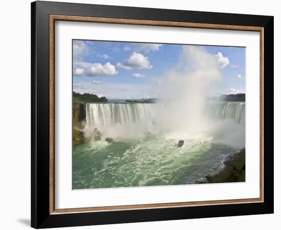 Maid of the Mist Tour Boat under the Horseshoe Falls Waterfall at Niagara Falls, Ontario, Canada-Neale Clarke-Framed Photographic Print