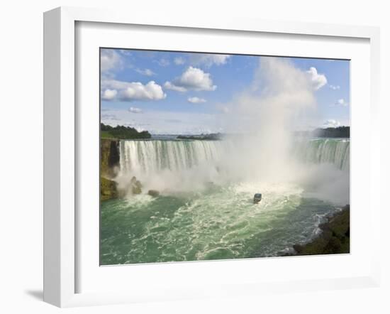 Maid of the Mist Tour Boat under the Horseshoe Falls Waterfall at Niagara Falls, Ontario, Canada-Neale Clarke-Framed Photographic Print