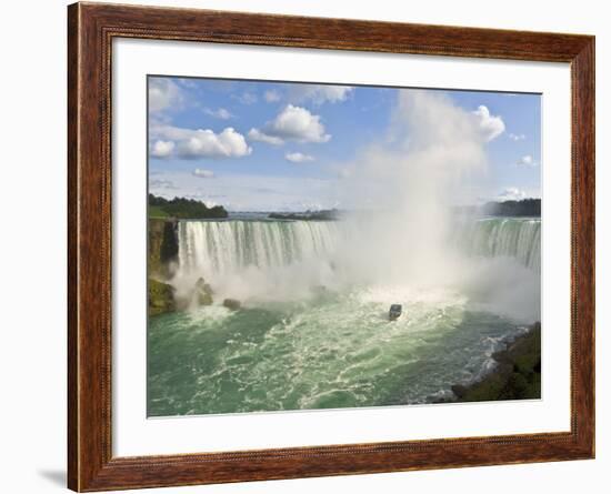 Maid of the Mist Tour Boat under the Horseshoe Falls Waterfall at Niagara Falls, Ontario, Canada-Neale Clarke-Framed Photographic Print